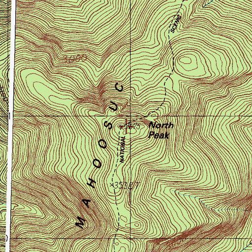 Topographic Map of North Peak, ME