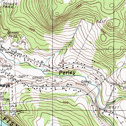 Topographic Map of North Perley Brook School, ME