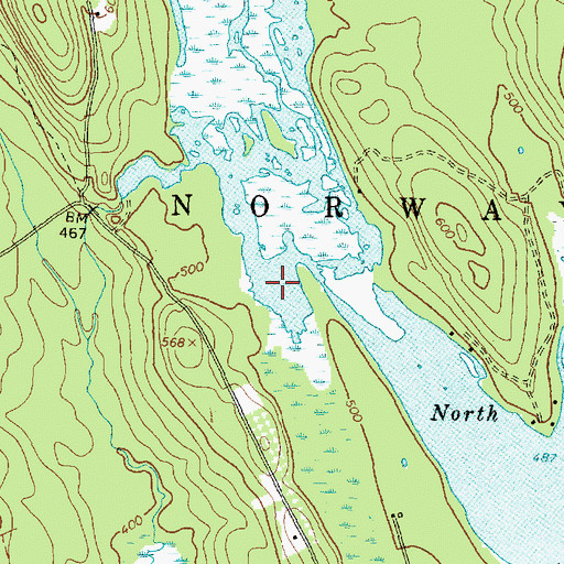 Topographic Map of North Pond, ME