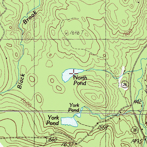 Topographic Map of North Pond, ME
