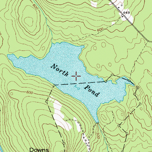 Topographic Map of North Pond, ME