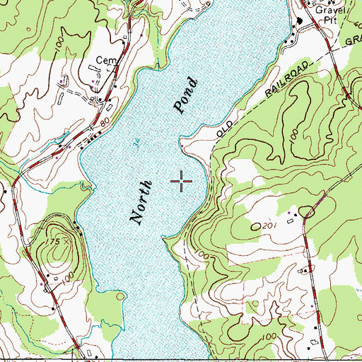 Topographic Map of North Pond, ME