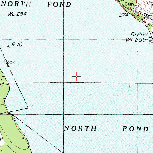 Topographic Map of North Pond, ME