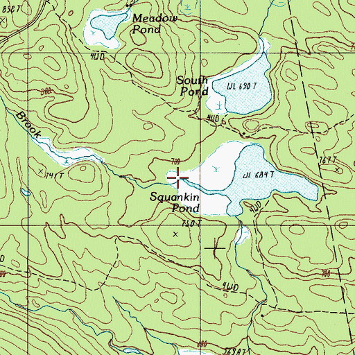 Topographic Map of North Pond Brook, ME