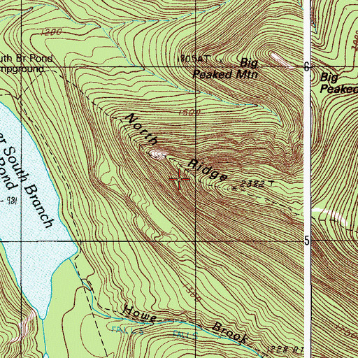 Topographic Map of North Ridge, ME