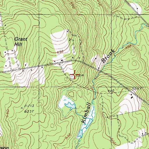 Topographic Map of North Road Cemetery, ME