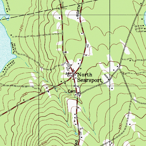 Topographic Map of North Searsport, ME