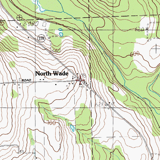 Topographic Map of North Wade, ME