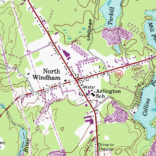 Topographic Map of North Windham, ME