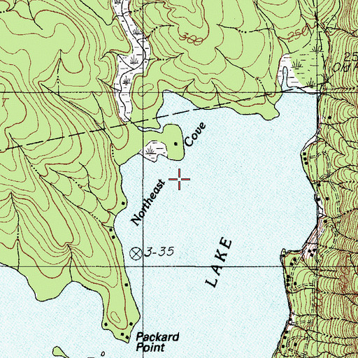 Topographic Map of Northeast Cove, ME
