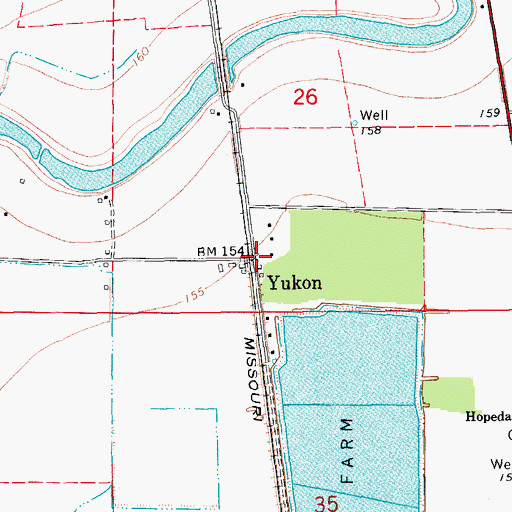 Topographic Map of Yukon, AR
