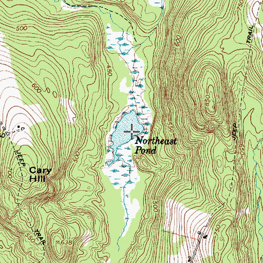 Topographic Map of Northeast Pond, ME