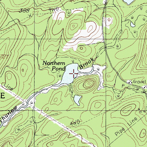 Topographic Map of Northern Pond, ME
