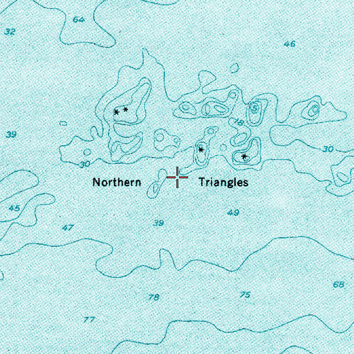 Topographic Map of Northern Triangles, ME