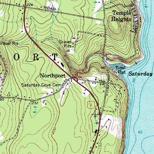 Topographic Map of Northport, ME