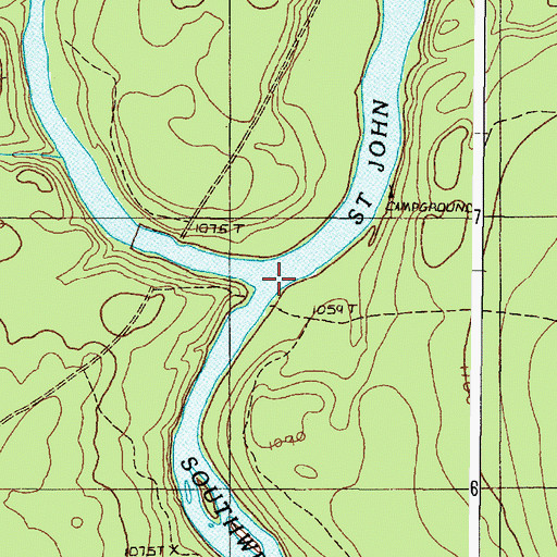 Topographic Map of Northwest Branch Saint John River, ME