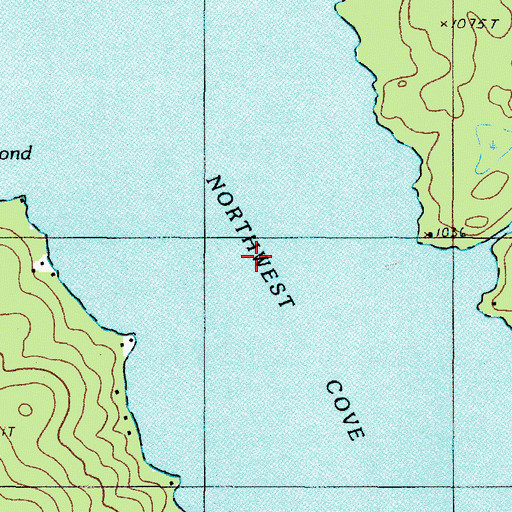 Topographic Map of Northwest Cove, ME