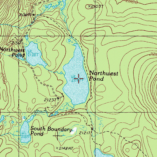 Topographic Map of Northwest Pond, ME