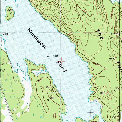 Topographic Map of Northwest Pond, ME