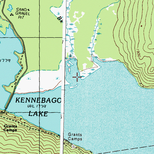 Topographic Map of Norton Brook, ME