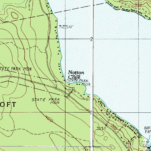 Topographic Map of Norton Cove, ME
