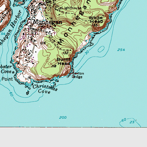 Topographic Map of Norton Ledge, ME
