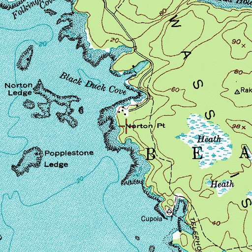Topographic Map of Norton Point, ME