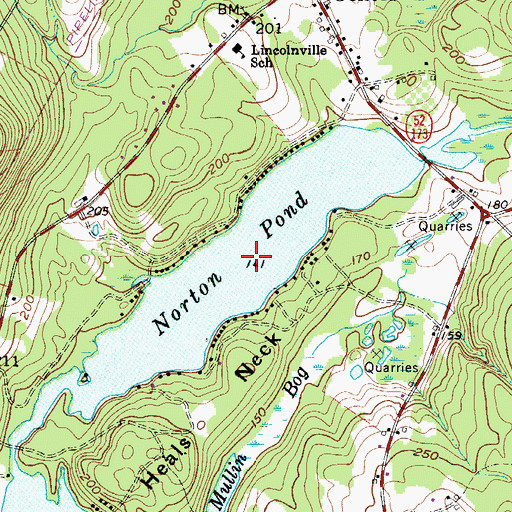 Topographic Map of Norton Pond, ME