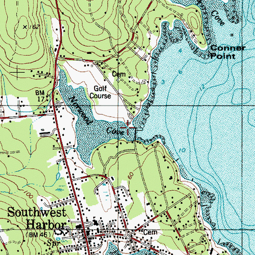 Topographic Map of Norwood Cove, ME