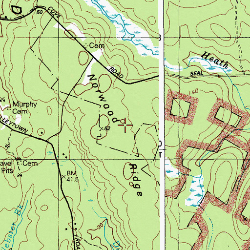 Topographic Map of Norwood Ridge, ME
