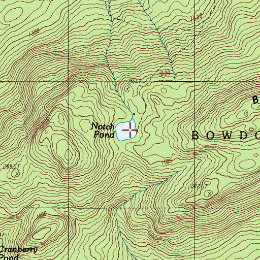 Topographic Map of Notch Pond, ME