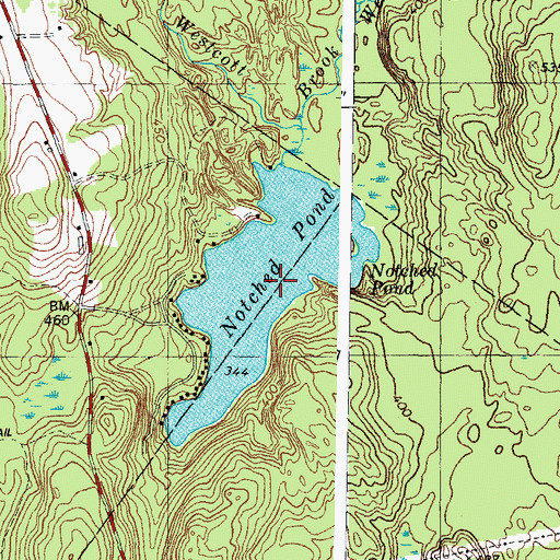 Topographic Map of Notched Pond, ME