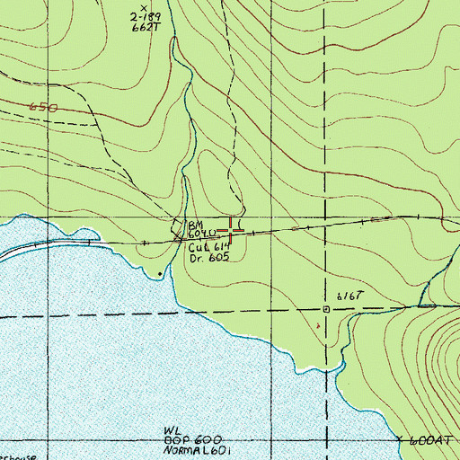 Topographic Map of Nowland Siding, ME