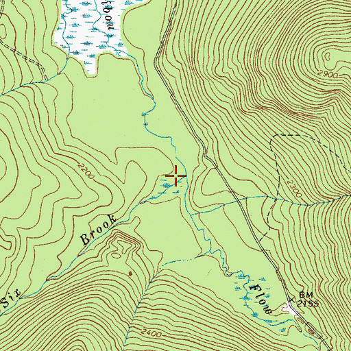 Topographic Map of Number Six Brook, ME