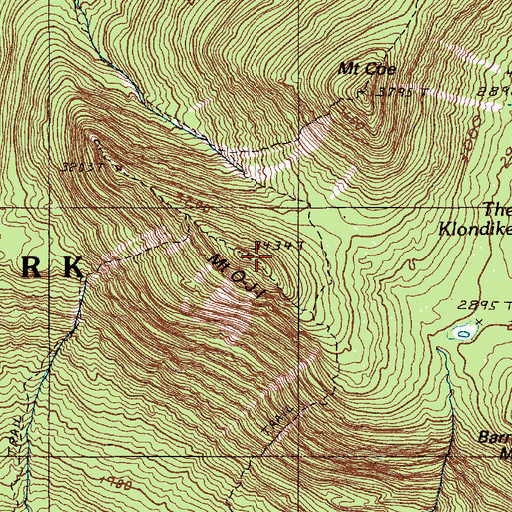 Topographic Map of Mount O-J-I, ME
