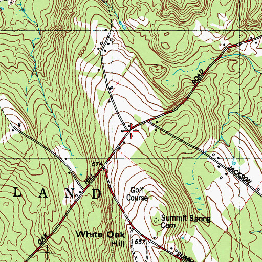 Topographic Map of Oak Hill, ME