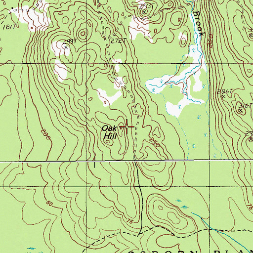 Topographic Map of Oak Hill, ME