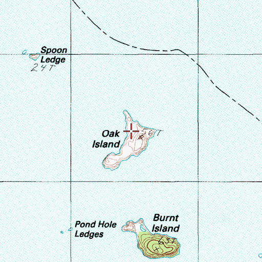 Topographic Map of Oak Island, ME
