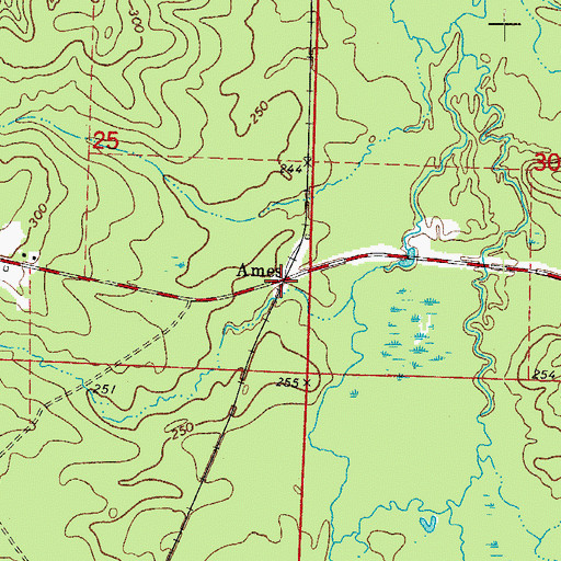 Topographic Map of Ames, AR