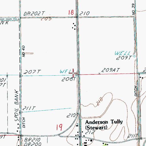 Topographic Map of Anderson Tully, AR