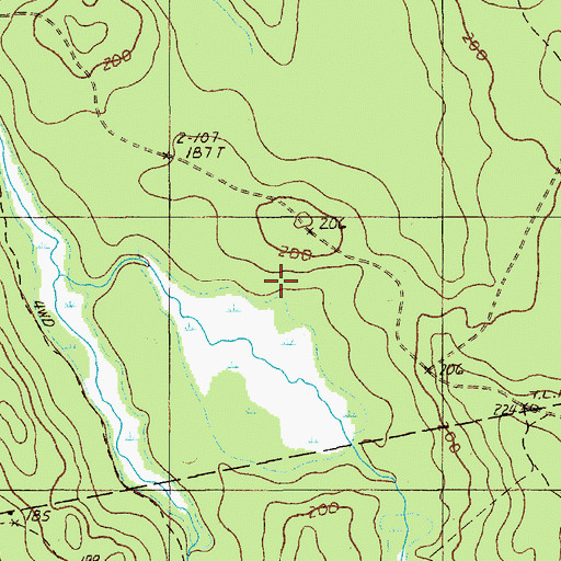 Topographic Map of Old Gold Mine Trail, ME