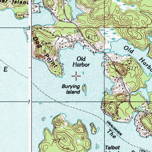 Topographic Map of Old Harbor, ME