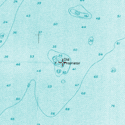 Topographic Map of Old Proprietor, ME