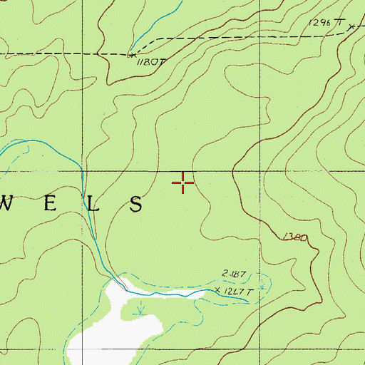 Topographic Map of Old Telos Tote Road, ME