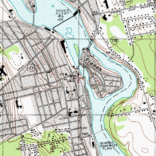 Topographic Map of Old Town, ME