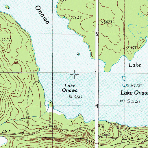 Topographic Map of Lake Onawa, ME
