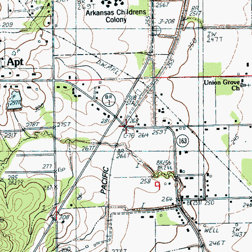 Topographic Map of Apt, AR
