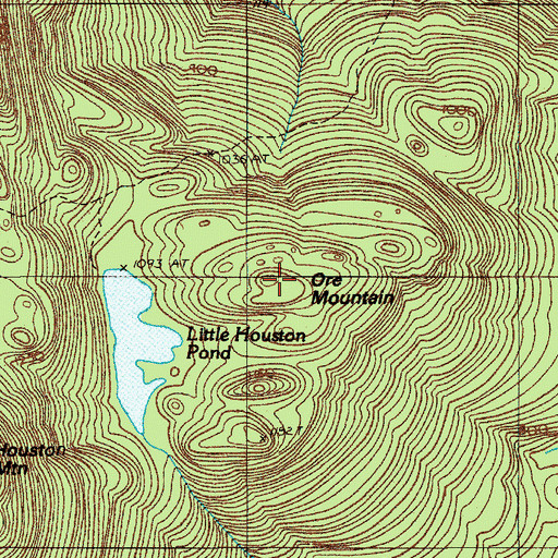 Topographic Map of Ore Mountain, ME