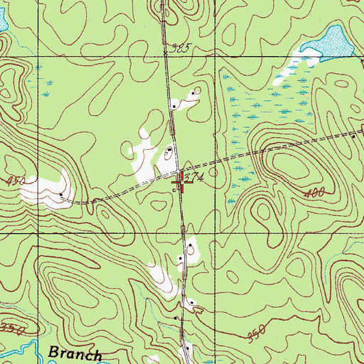 Topographic Map of Orneville School, ME