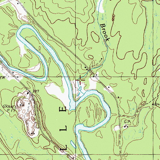 Topographic Map of Orr Brook, ME